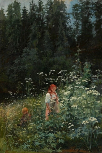 Ольга Лагода-Шишкина «Девочка в траве», 1880 год